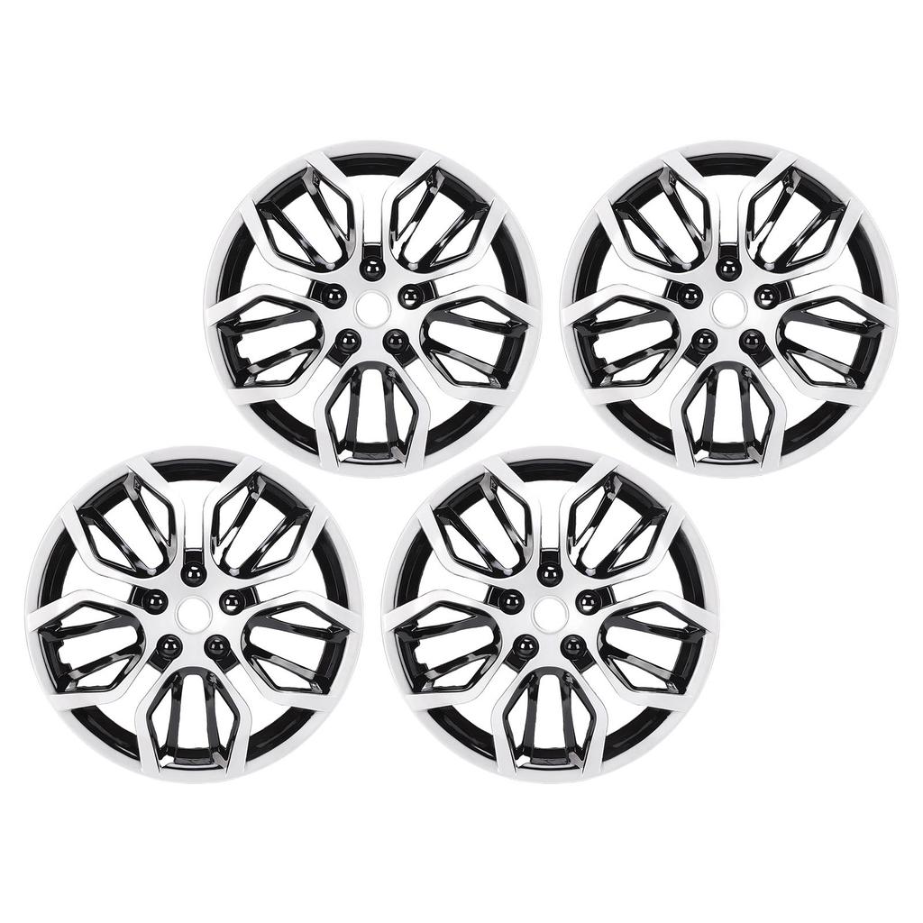 4 Pcs 14 Inch Hubcaps Full Protection Stylish Look Universal Fit R14 Wheel Rim Cover for Most Cars Truck SUV Silver