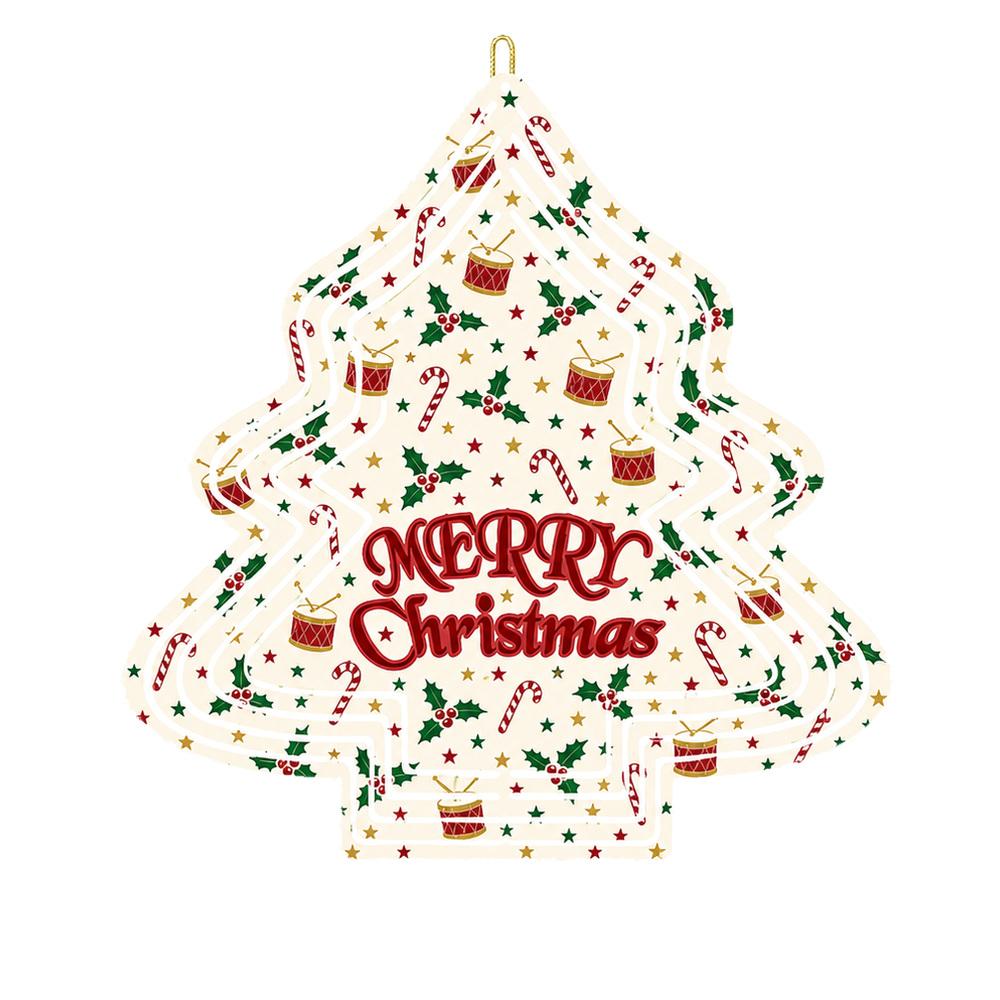 Christmas Tree Hanging Chime Ballet Sugar Plum 2D Flat Painting Iron Pendant for Xmas Tree Gift Decoration Custom
