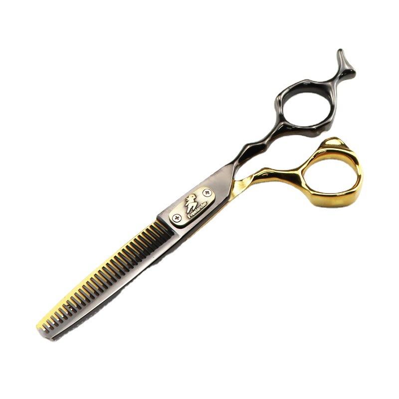 Black And Gold High-End, Freelander Bench Handle, Hair Scissors, Haircut, Flat Scissors, Bangs, Tooth Scissors, Thin Scissors