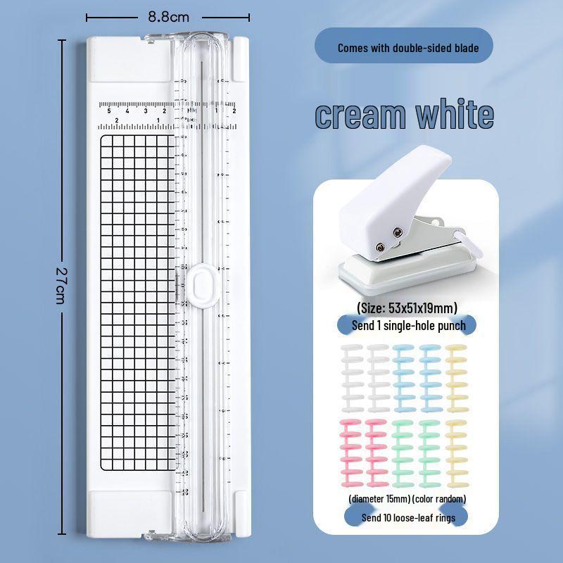 Portable Paper Trimmer & Corner Rounder - Essential Manual Utility Knife for Students and Office.