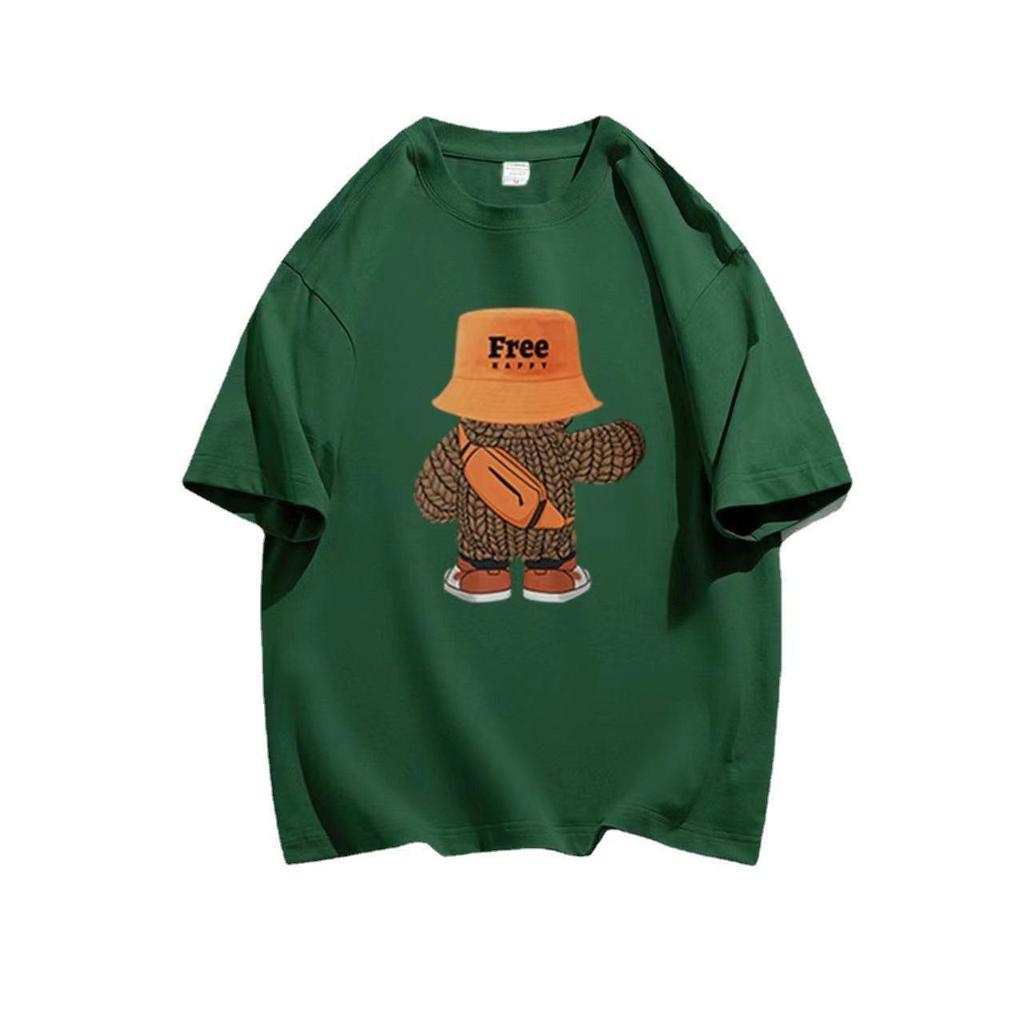 Trendiges Damen-T-Shirt mit kurzen Ärmeln und Bärenmotiv – Perfekter Sommer-Partnerlook