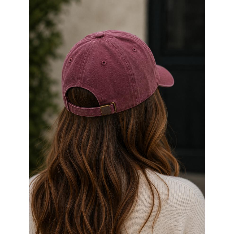 (Ladies Adult 58cm, Burgundy) Plain Adjustable Baseball Cap Adults Sun Hat Pack