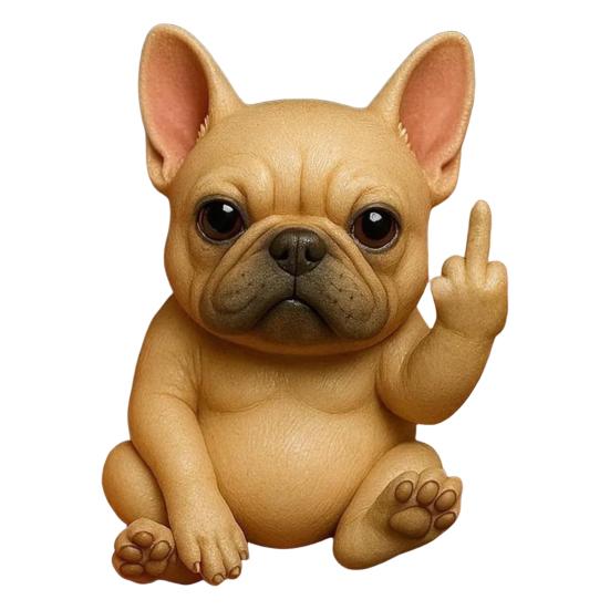 Middle Finger Animal Statue Cartoon Dog Cat Elephant Mouse Highland Cow Frog Turtle Hedgehog Figurine Resin Sculpture Desktop Decoration Ornament