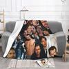 Sebastian Stan Collage Anime Blanket Fleece Textile Decor Breathable Lightweight Throw Blankets for Home Bedroom Quilt