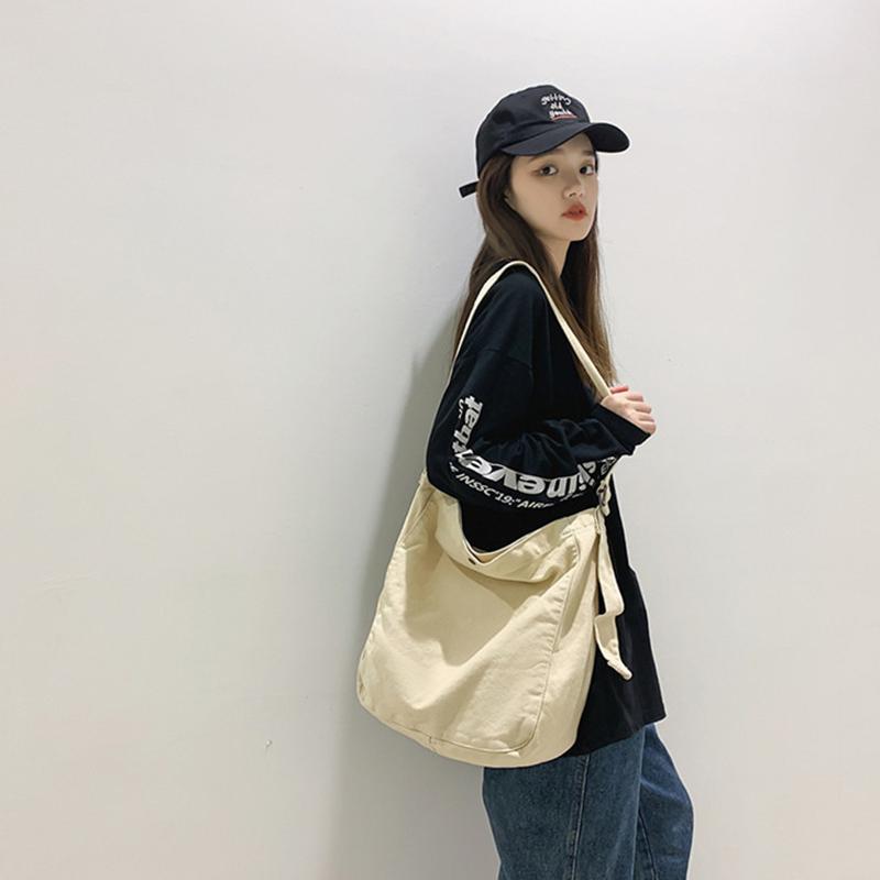 Large Canvas Messenger Bag Shoulder Bag for Women Fashi Hobo Bag Vintage Travel Purse Women's Canvas Crossbody Bag