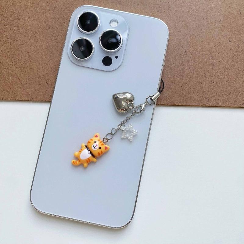 Practical Handmade Beadwork Cats Hanging Ornament Versatile Phone Charm Portable for Styles Upgrades Daily Use