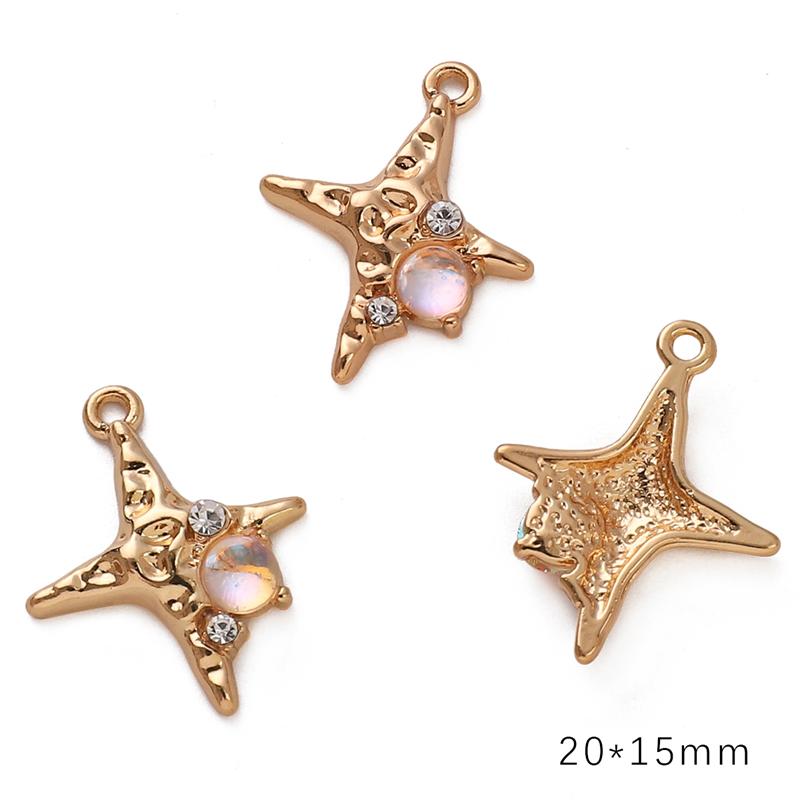 Γούρι Κράματος Διαμαντιού Καρδιά Αστέρι Φεγγάρι Μενταγιόν Κολιέ Βραχιόλι Σκουλαρίκια Αξεσουάρ Κοσμημάτων DIY