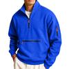 Men's Sweatshirt Stand Collar Casual Pullover Hoodless Long Sleeve Top