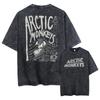 T-shirt Grafica Rock Music Retrò Uomo Oversize Vintage Lavato Streetwear