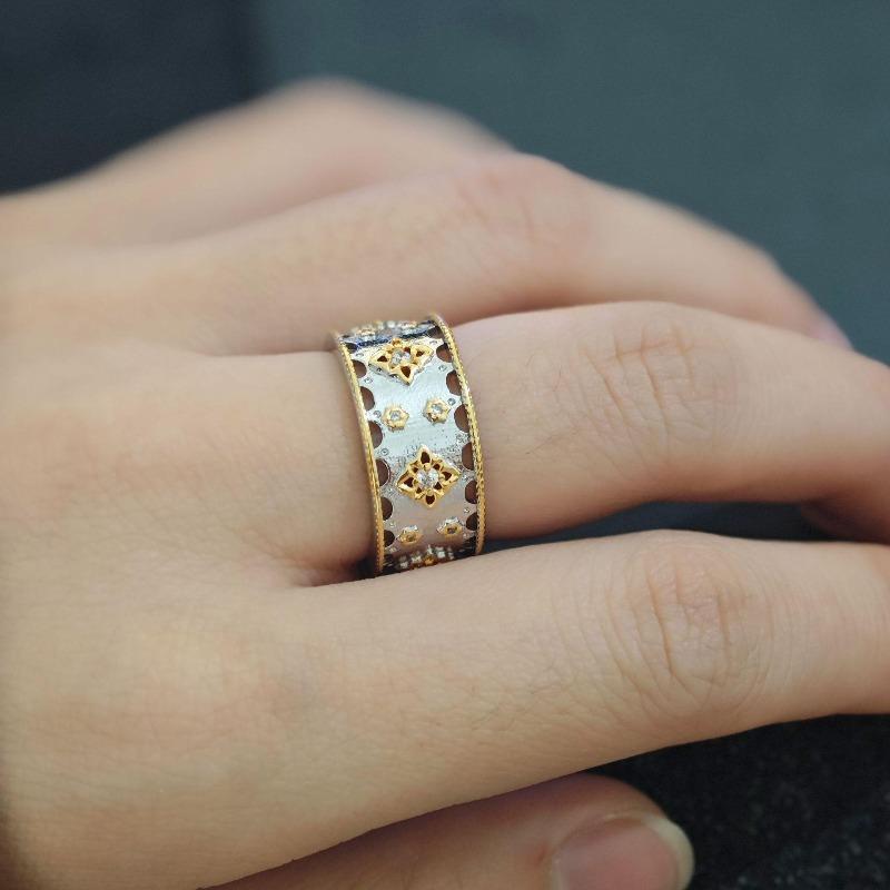 Итальянская матовая крафтовая ткань Ци Лати Калейдоскоп Паспарту Ожерелье Женское Ретро Дворцовое Кружевное Кольцо