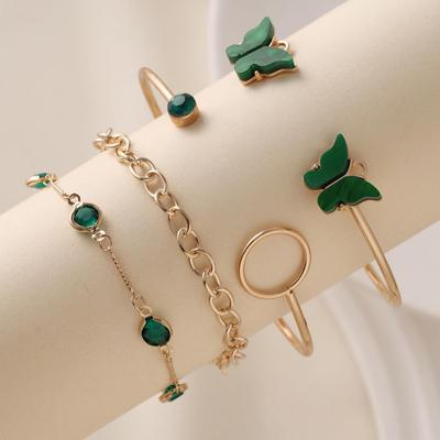 Set di bracciali di lusso di alta gamma con farfalla da donna, stile europeo e americano INS