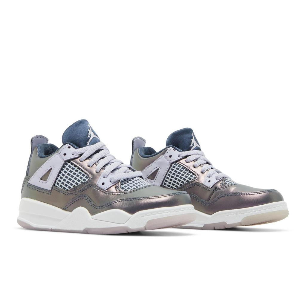 Air Jordan 4 Retro SE PreSchool 'Monsoon Blue' (Unisex) Monsoon Blue / Melon Tint / White / Armory Blue Kids' Basketball Shoes BQ9042 400