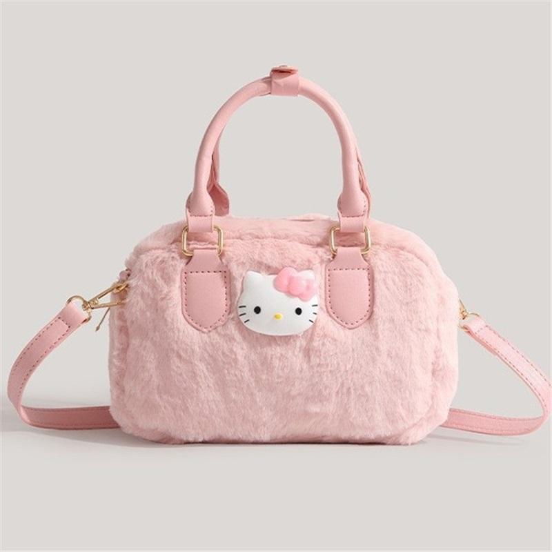 Underarm bag, bowling bag, Hellokitty handbag, autumn and winter niche Boston shoulder crossbody bag