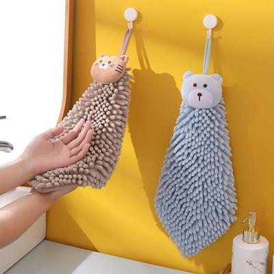 INS Sevimli Kadife El Havlusu: Kalın, Yumuşak, Hızlı Kuruyan, Emici, Mutfak ve Banyo için Asılabilir Tasarım.