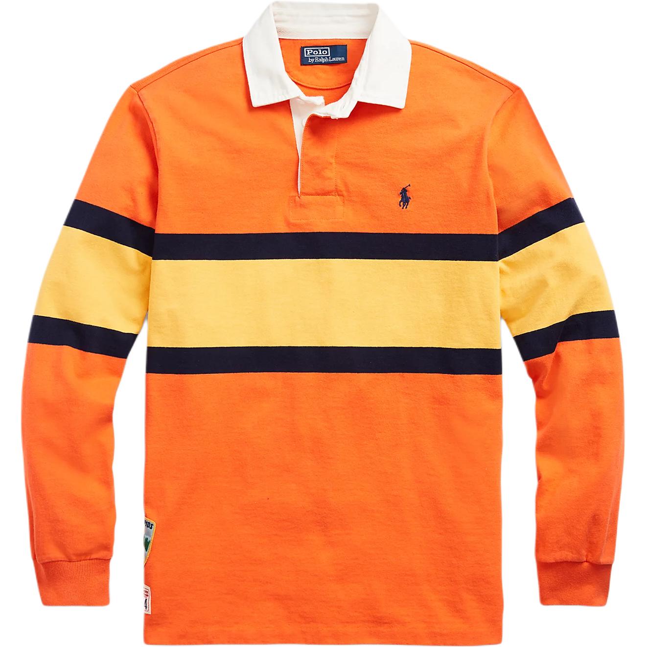 

Polo Ralph Lauren Color Block Вышитый логотип Ребристая отделка Лонгслив Поло Мужские топы Разноцветный 710851867-001 XXL