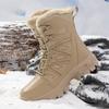 Men's Plus Size High-Top Snow Boots: Winter Warm, Thickened Velvet Lining, Ideal for Hiking