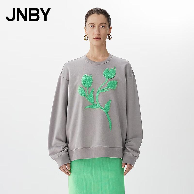 JNBY Spring 2025 Floral Loose Fit Round Neck Sweatshirt
