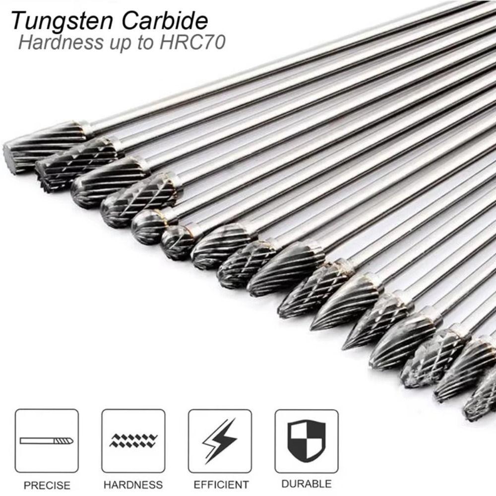 100mm Rotary File Milling Cutter Extra Long Carbide Burr Alloy Bits Tungsten Steel Grinding Head