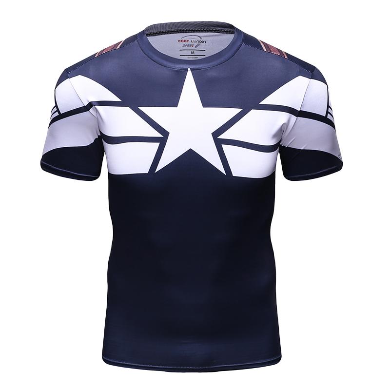 Men's 3D Printed Marvel Clothing Short Sleeved American Round Neck T-shirt