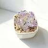 Handmade Mini Glass Flower Figurine Cute Hand Blown Small Faux Crystal Flower Bouquet In Pot Gift for Mother's Day Birthday Christmas DIY Craft