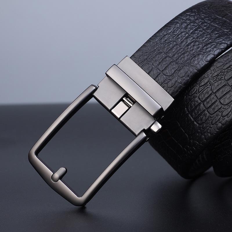 Men'S Belt First Layer Cowhide High-End Business Belt Travel Casual Versatile Automatic Buckle Belt