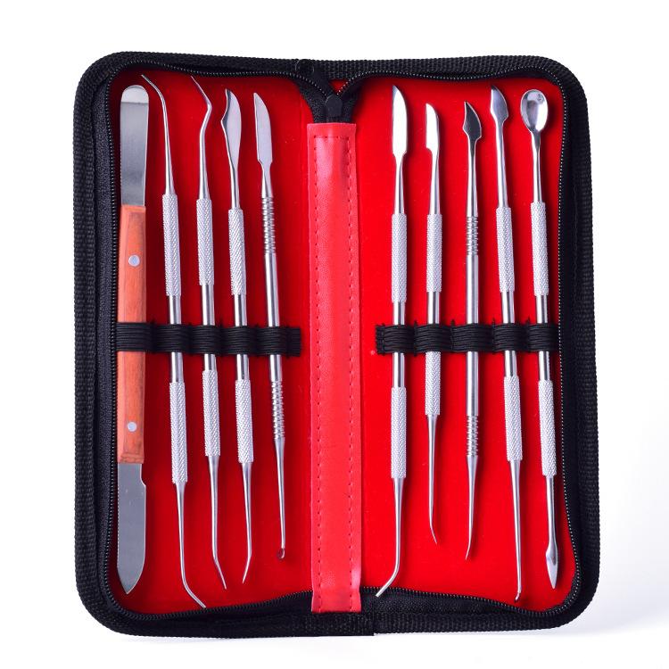 

10 шт., набор восковых инструментов для ухода за полостью рта, набор инструментов для восстановления зубов воском