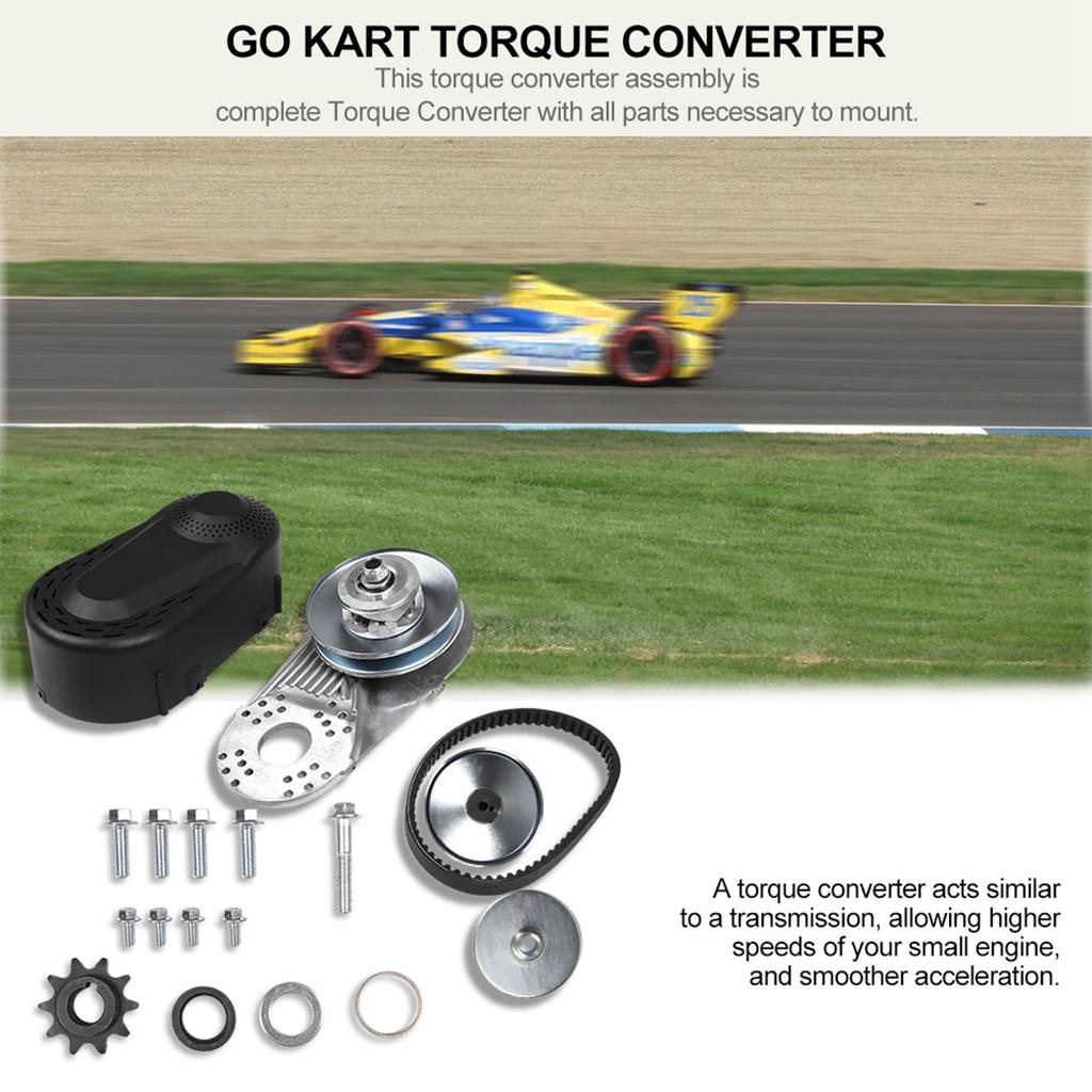 Go Kart Converter System Replacement Set Kit for Go Karting Enthusiasts Sprocket 420 Drive Bore 19mm Belt Asymmetrical Type Top Width 1
