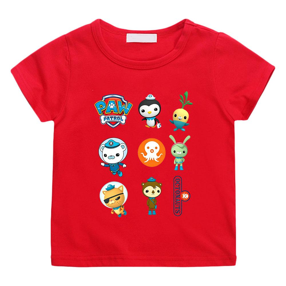 The Octonauts Kawaii Children T-shirts High Quality 100%Cotton Short Sleeve Boys Girls Tees Casual Cartoon Kids Camisetas Anime T-shirt summer Tops