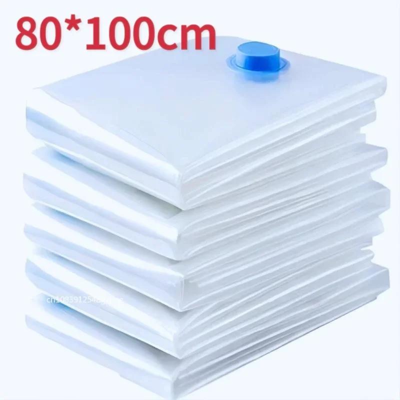 Vacuum Storage Bags Set with Hand Pump for Clothes Travel Organizer Large Capacity Plastic Compression Bags