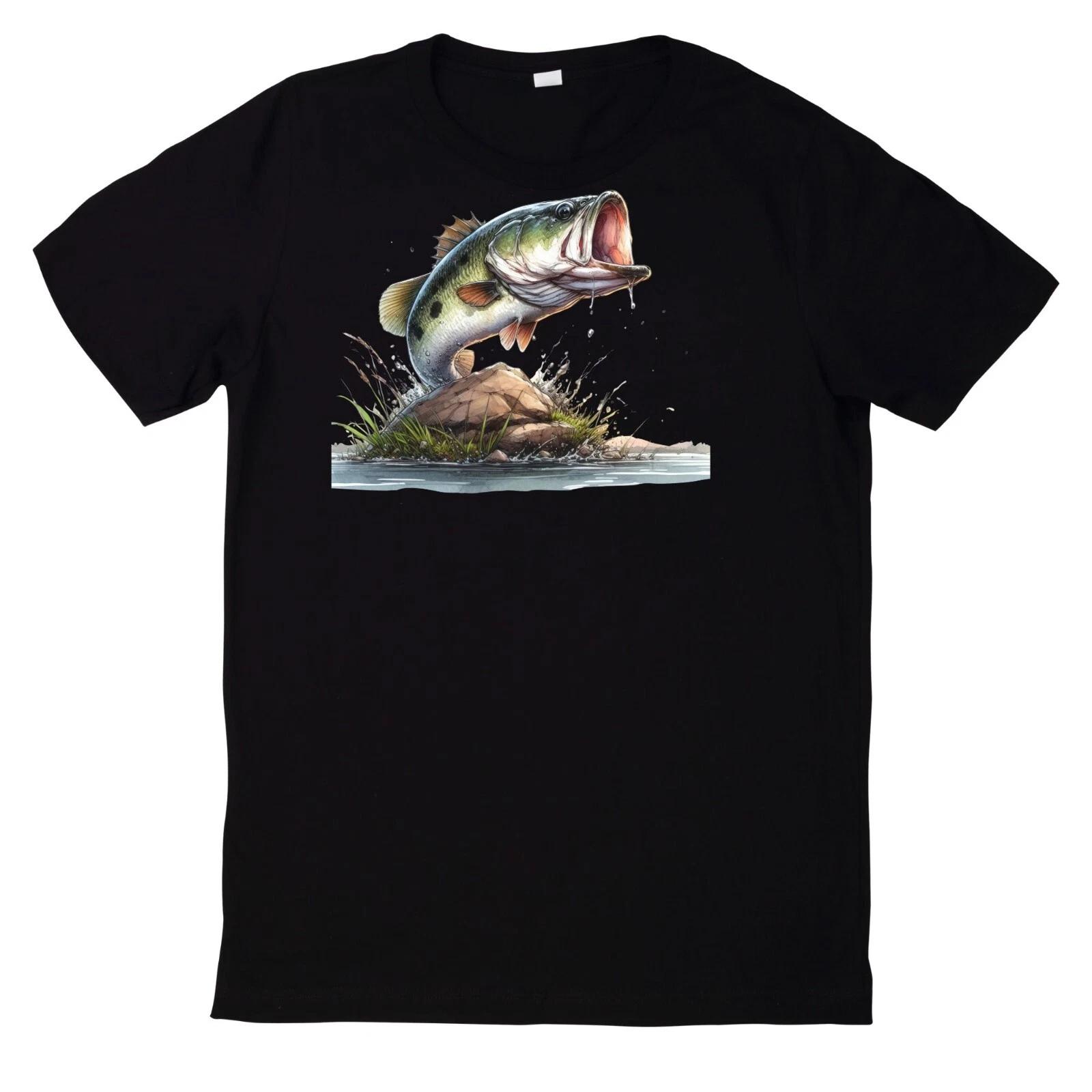 T-Shirt Lustiges Angler Fisch Motiv XL