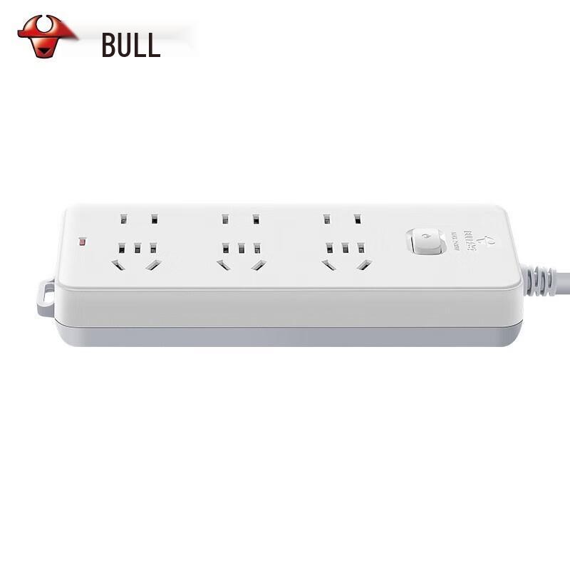 BULL 6-Outlet Power Strip with Master Switch CN Plug (adapter Included)