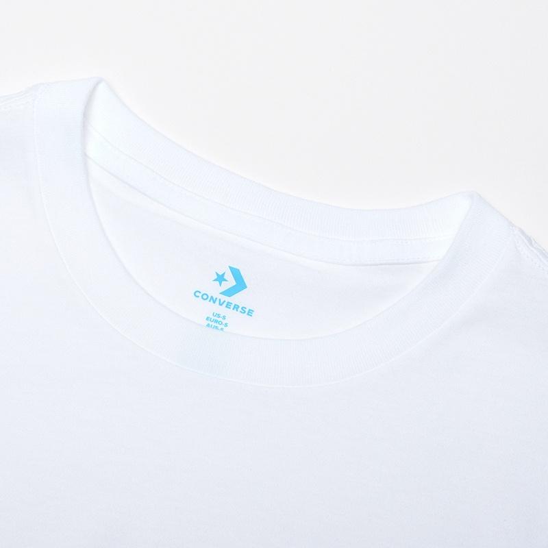 Men's Converse Pattern Sports Short Sleeve White 10018488-A01