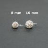 Earrings for 8mm pave looks like wedding resin Miyabi Grace women, crystal, ball, popular, earrings, bijou, rhinestone, cute, non-pierced earrings,