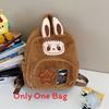Cartoon Capybara Plush Backpack With Front Pouch For Teen Travel School