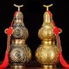 Copper Feng Shui Desktop Ornament Eight Trigrams Gourd Hanging Open Lid Hollow Living Room Decoration Fortune A