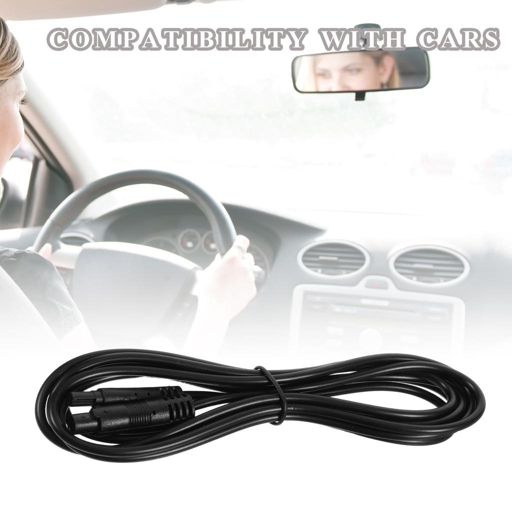LABRIMP Car Rear View Camera Cable Reverse Camera Extension Cable Repair Rear Camera Extension Cable Dashcam Cable Black Plastic Metal