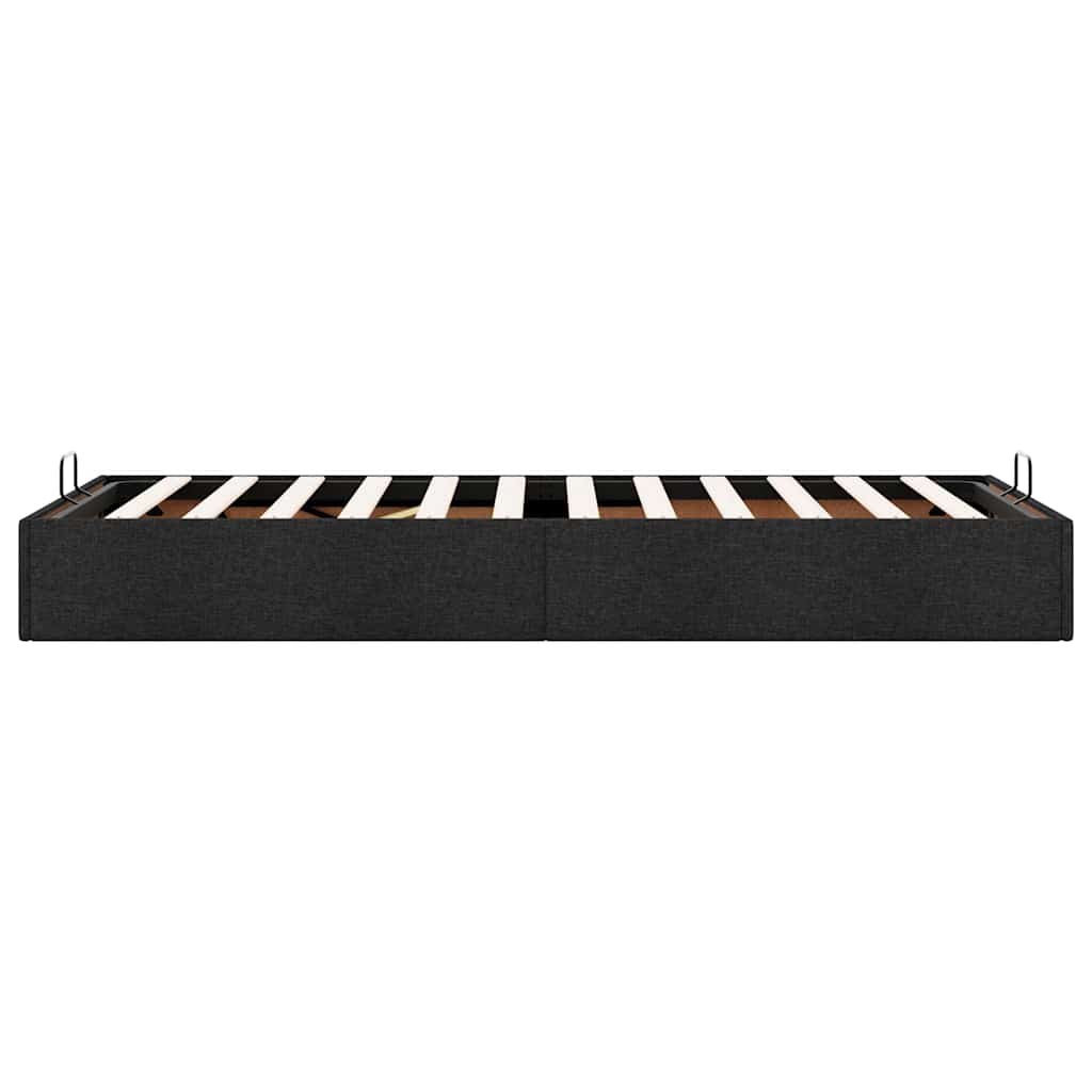 Ottoman Bed without Mattress Black 90x190 cm Fabric
