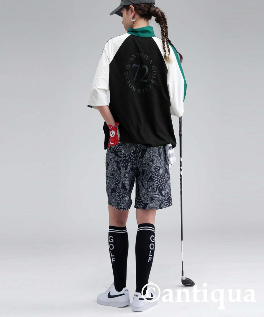 Antiqua Golf x Stitch ML Damen Pullover, ZST-00091, 05, Schwarz/Creme