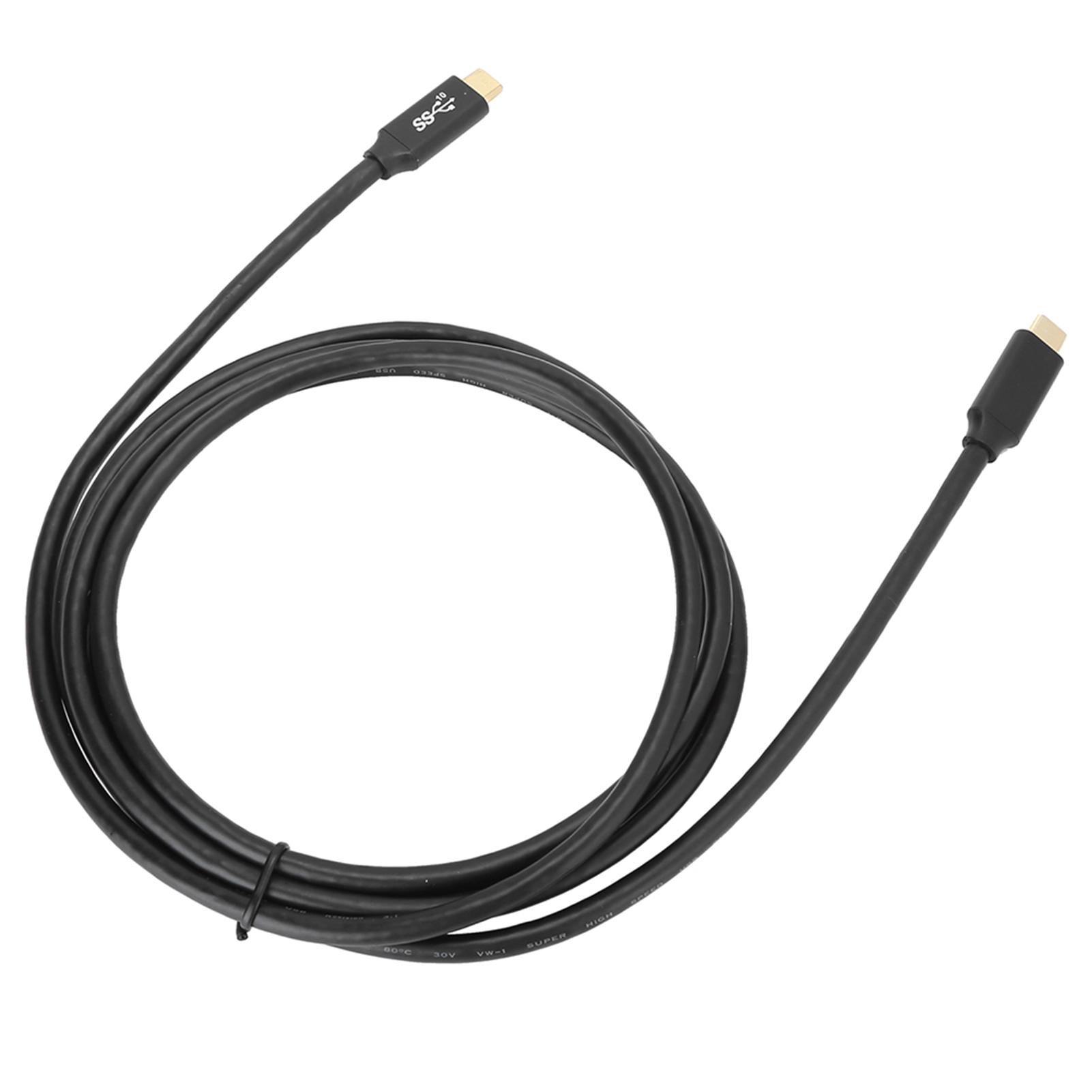 PVC TYPEC to TPYEC Cable Wire Line with Chip 10GB Highspeed Data Transmission 2m / 6.6ft