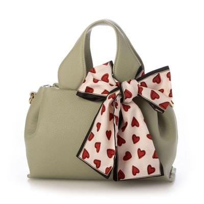 Round Mini Shoulder Bag with Scarf