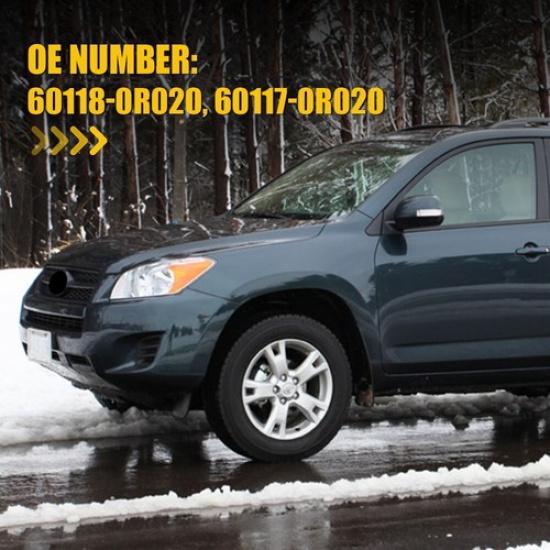 2Pcs Fit For Toyota RAV4 09-2012 Side Mirror Fender Corner Triangle Cover Trim B