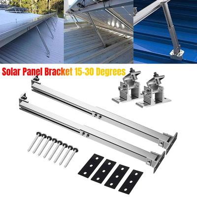 Verstellbare Solarpanel-Neigungsmontagehalterungen für 100W-600W Solarpanels 15-30 Grad Wohnmobil-Dach Flache Oberfläche Aluminium-Montageset