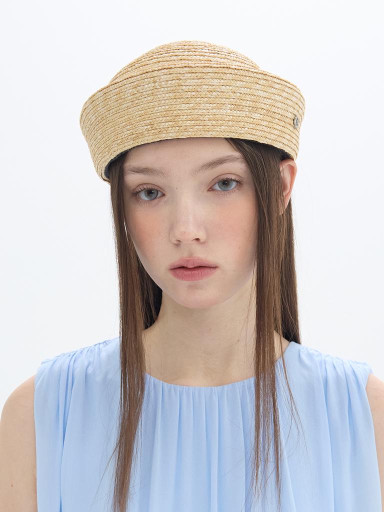 Beulaunhaes Back Ribbon Straw Beanie - Natural