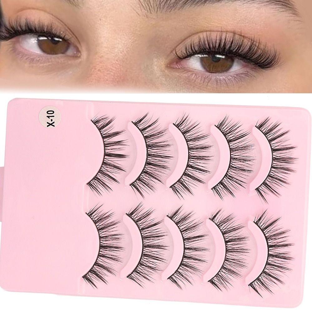 5 Paar Weiche Anime Falsche Wimpern Zarte Nasse Wimpern Heiße Manga Wimpern Frauen