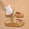 Fashion 2025 NEW Fashion Colored Beads Lace Up Casual Shoes Women 2025 Autumn Comfort Round Toe Sneakers Soft Non Slip Shoes