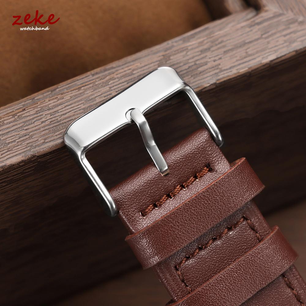 20mm 22mm Genuine Cow Leather Watch Band Black Brown Blue Watch Strap Men's Women's Soft Business Replacement Bracelets Belt