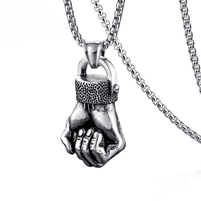 New Accessories European and American Fashion Gym Dumbbell Men's Titanium Steel Pendant Necklace