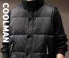 Men's Winter White Duck Down Vest - High-End, Lightweight, Stand-Up Collar, Warm and Thickened Sleeveless Outerwear