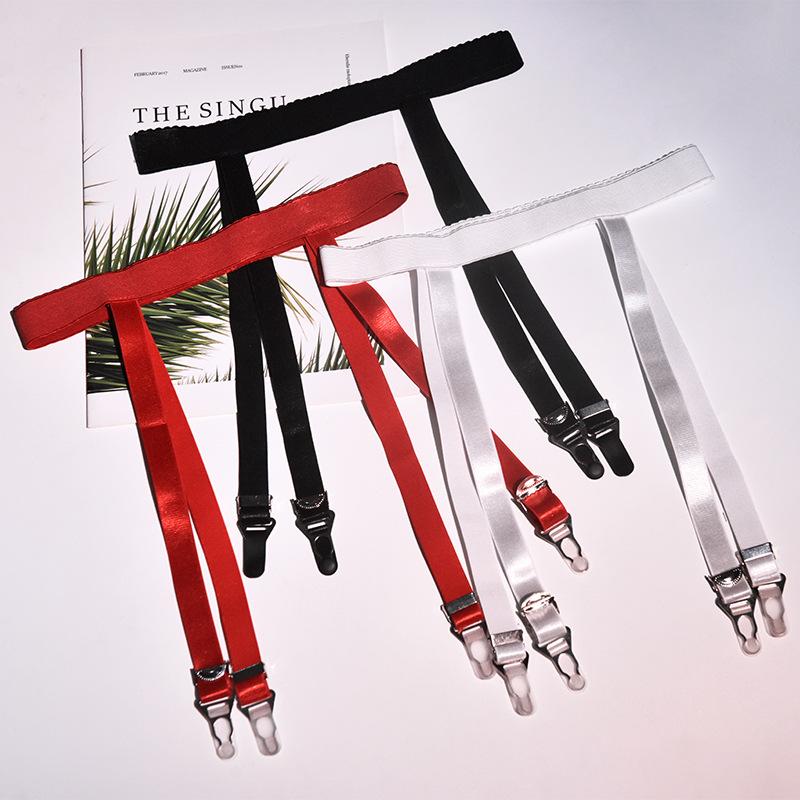 Little Matchmaker Ribbon Garter Adjustable Size Belt Stockings Long Tube Socks Accessories Suspender Sock Buckle Metal Clip Buck