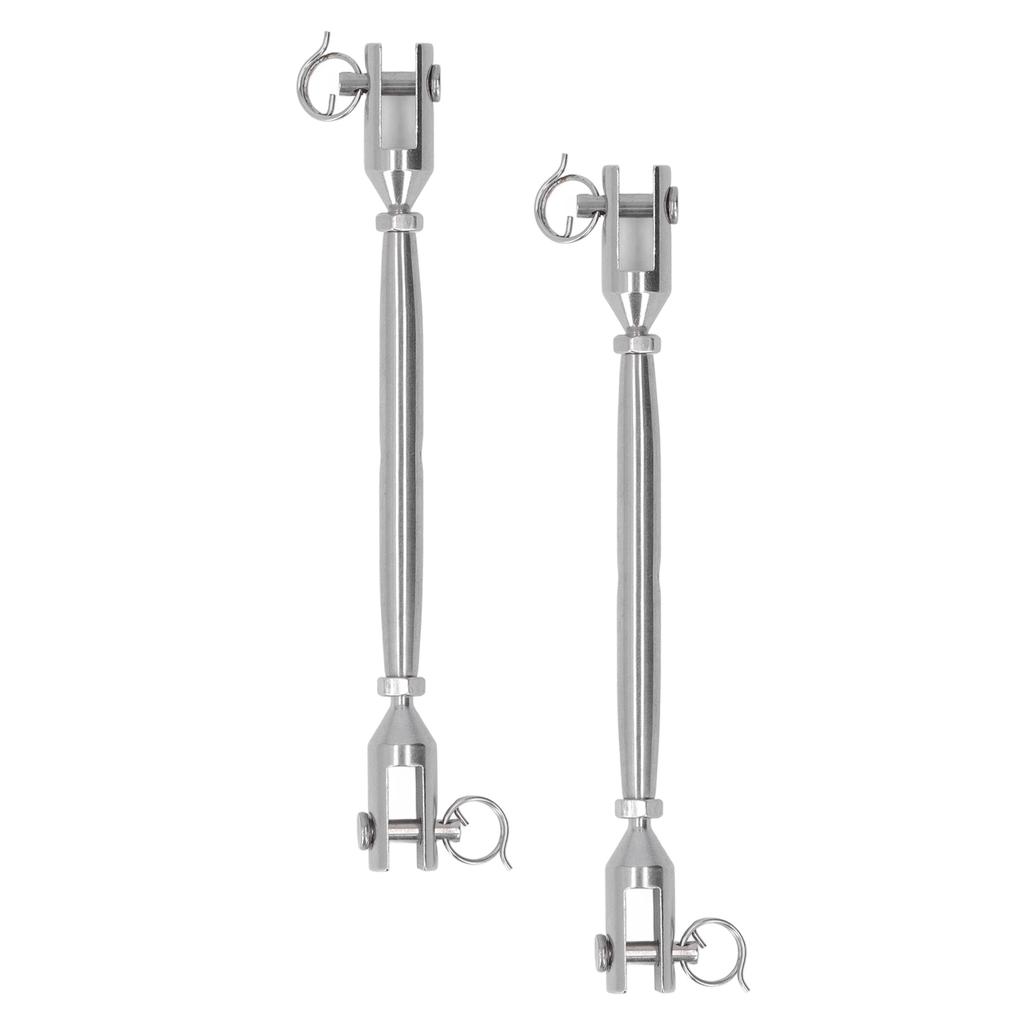 2 Stück Spannschloss Gabel-Gabel Edelstahl Hakenverbinder Befestigungselement für Marine M4